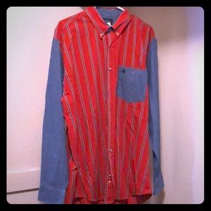 Long rod by roper button down shirt size XL